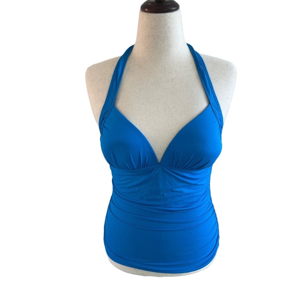 Vibrant Blue Halter Swimsuit Top